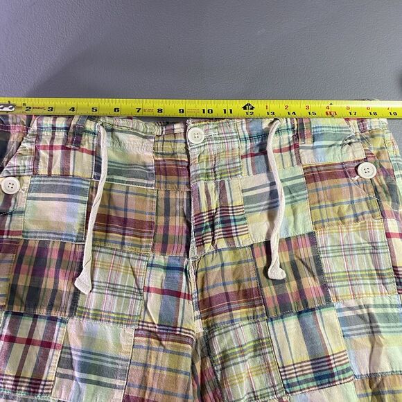 Kim Rogers Bermuda Shorts Patchwork Plaid 100% Cotton Womens Size 16 Multicolor - Picture 5 of 9